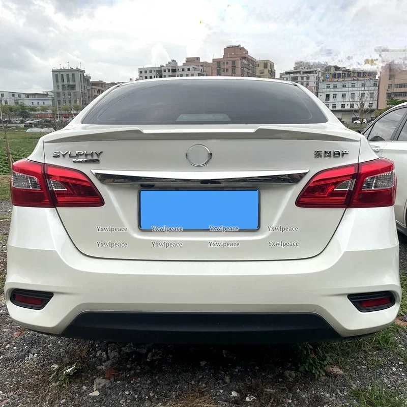 For Nissan Sentra SYLPHY Spoiler 2013 -2019 M4 Style ABS Material Unpainted Color Rear Trunk Lip Spoiler Body Kit Accessories