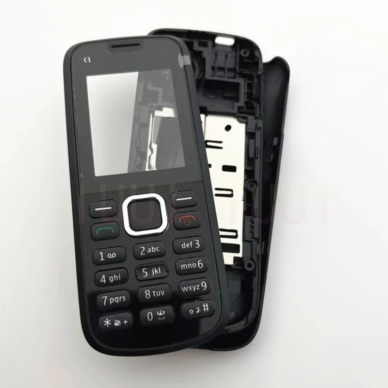 For Nokia C1-02 C102 Housing Case Full Complete Mobile Phone Housing Battery Cover Door Frame With English Keyboard