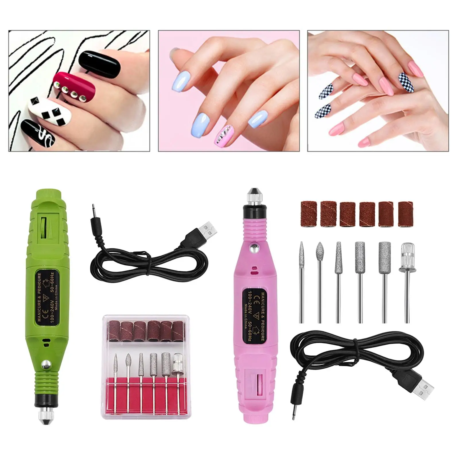 Nail Drill Pen Acrylic Gel Removal Sander for Finger Toe Care Exfoliating