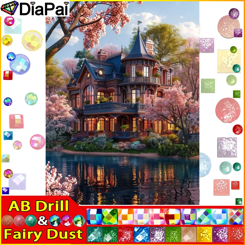 DIAPAI Fairy Dust AB Diamond Painting Full Square/Round Drill 5D DIY