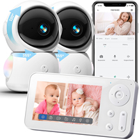 WiFi Baby Monitor with Two Camera Split-Screen Baby Phone via APP Control & 4.3\