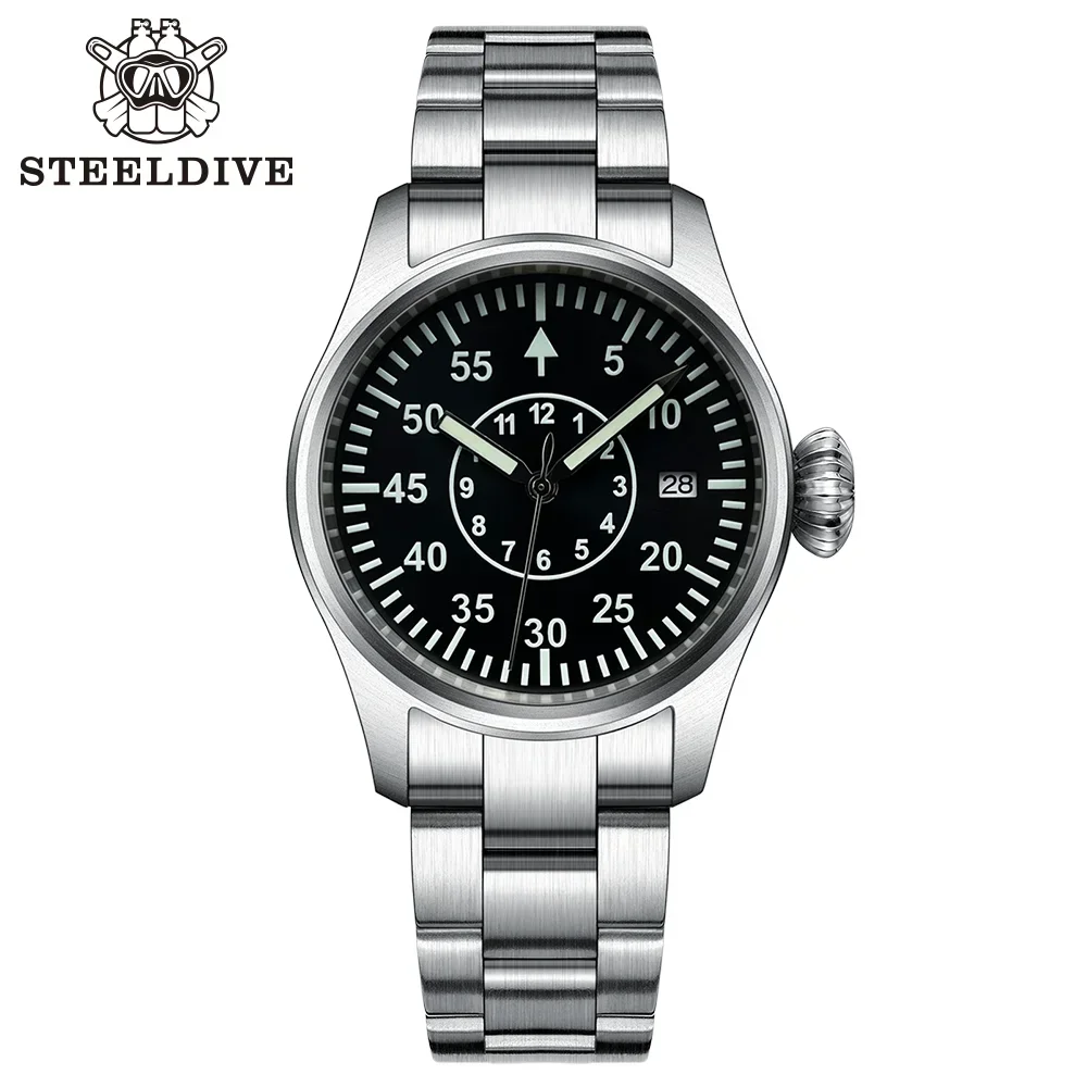 STEELDIVE SD1928T  Automatic Mechanical Men's Wristwatch C3 Luminous NH35 Movement 20Bar Waterproof Watch