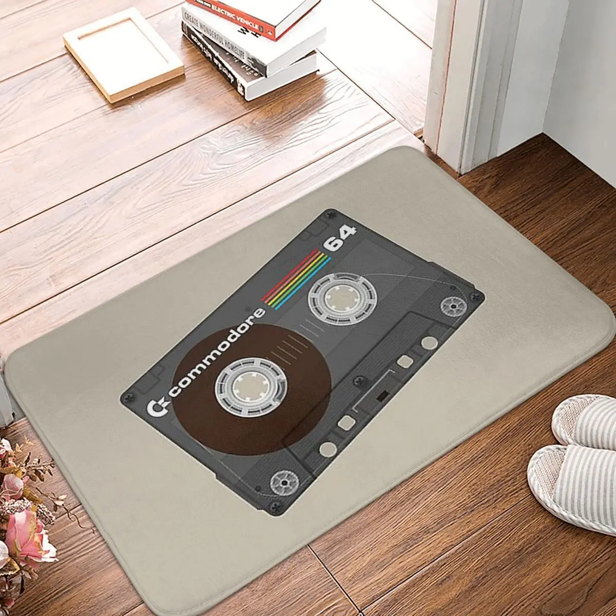 Commodore 64 Cassette Tape Non-slip Doormat Floor Mat Water oil proof Carpet Rug for Kitchen Entrance Home Balcony Footpad Mats