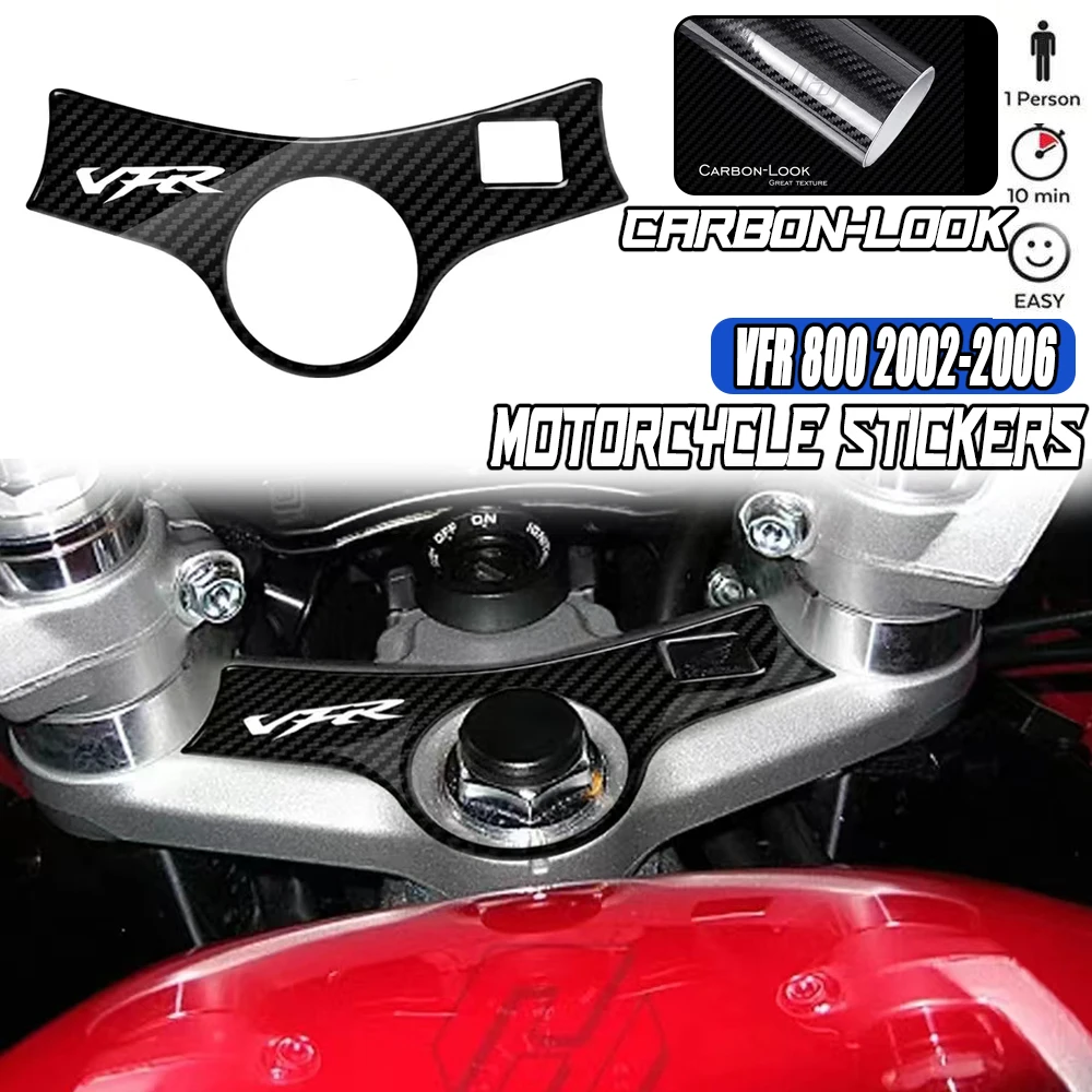 

For Honda VFR 800 2002 2003 2004 2005 2006 Motorcycle Decal Pad Triple Tree Top Clamp Upper Front End Waterproof Sticker