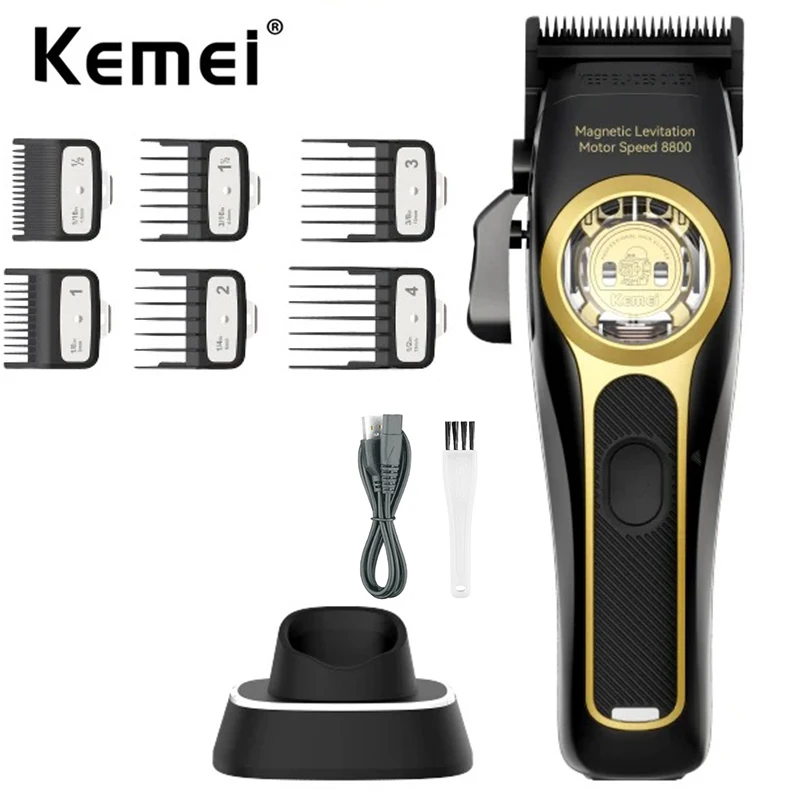 Kemei 2268 Cordless Barber Electric Hair Trimmer Zero Gapped