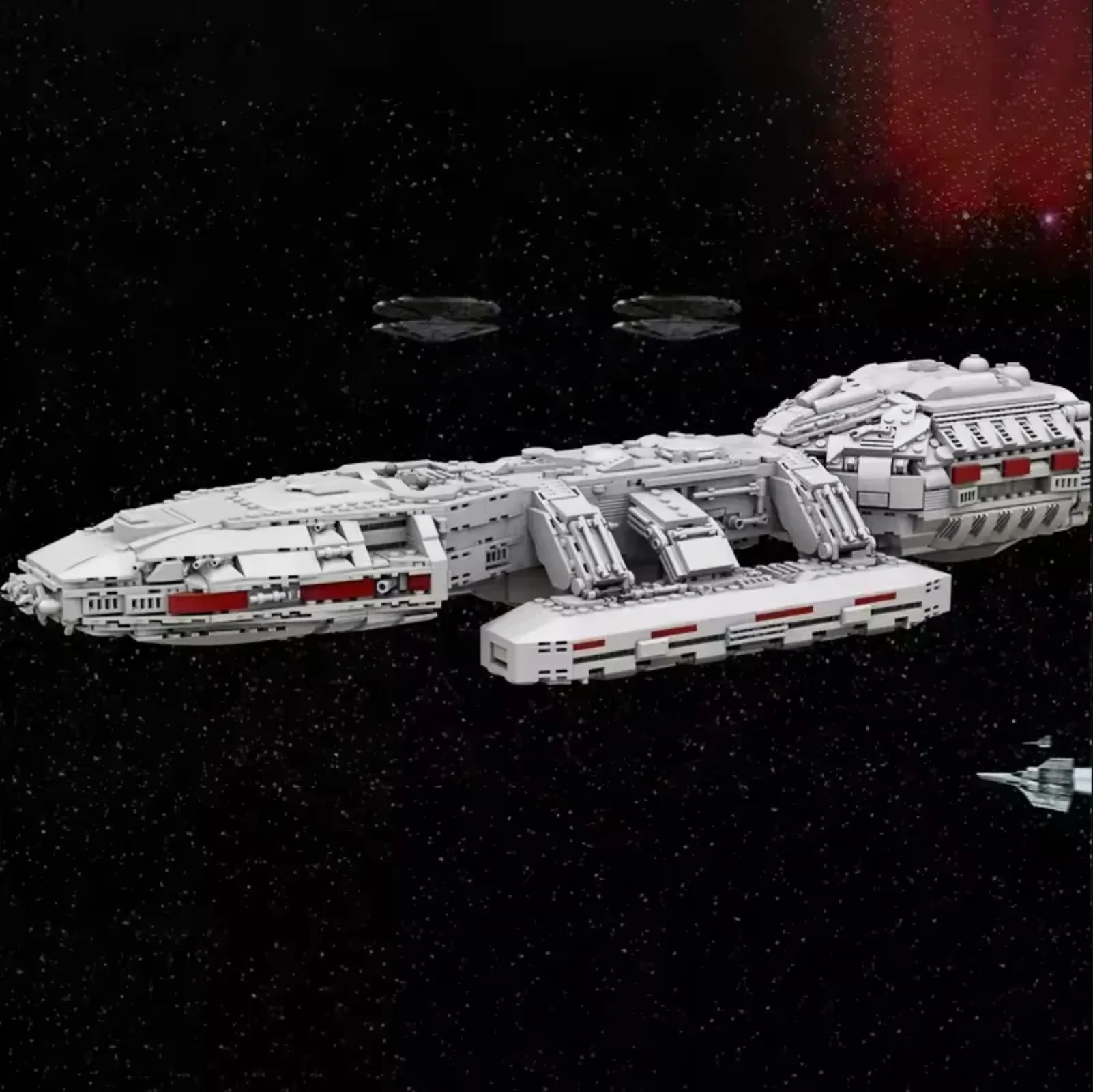 2222 PCS Galactica Starship Building Blocks Set Sci-Fi Battlestar Space Model Kit Christmas Gifts for Adults and Fans
