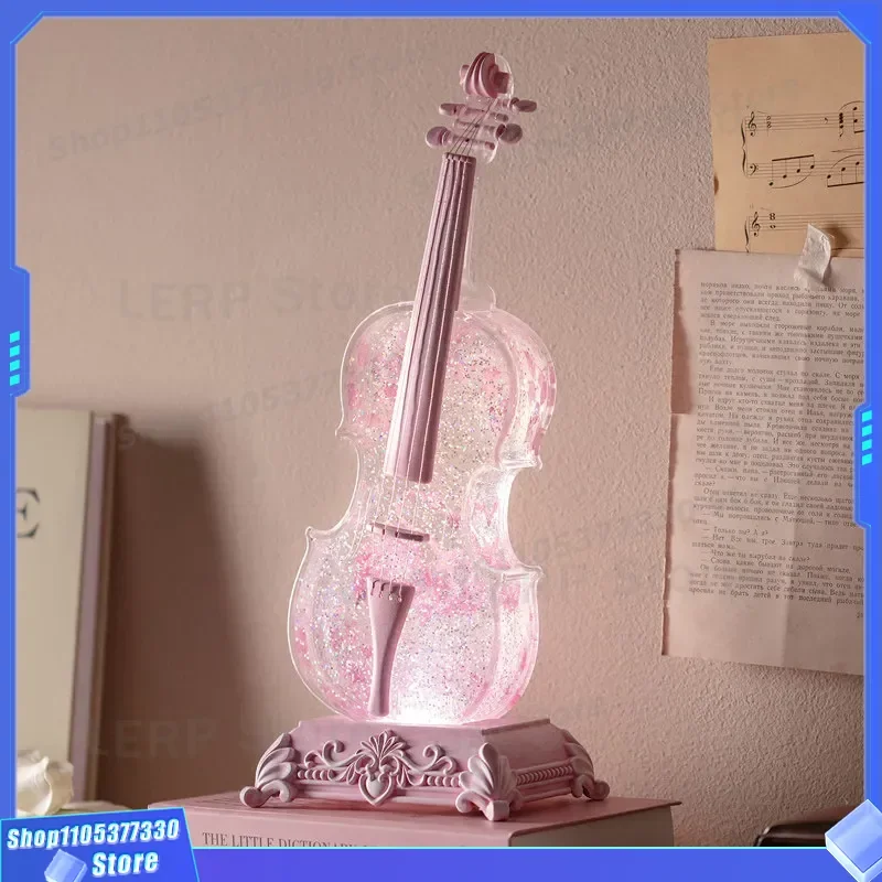 Piaoxue Crystal Ball Music Box with Violin Ornament for Girls Practical Birthday Gift for Little Girl Children Decorative