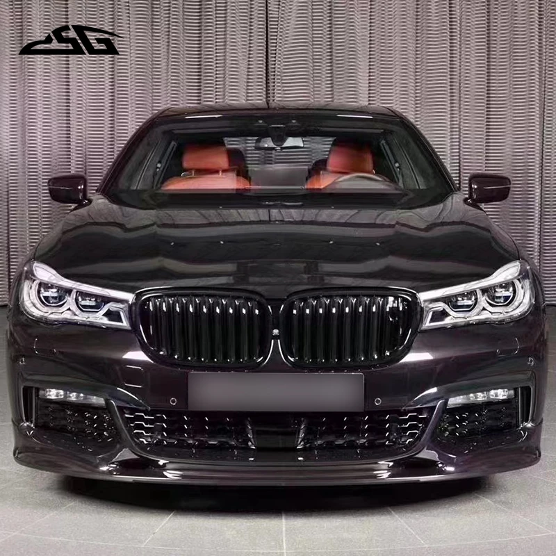 Car Front Bumper Lip Chin Spoiler Splitter For BMW 7 Series G11 G12 2016-2019 Carbon Fiber Front Lip Diffuser Body Kit