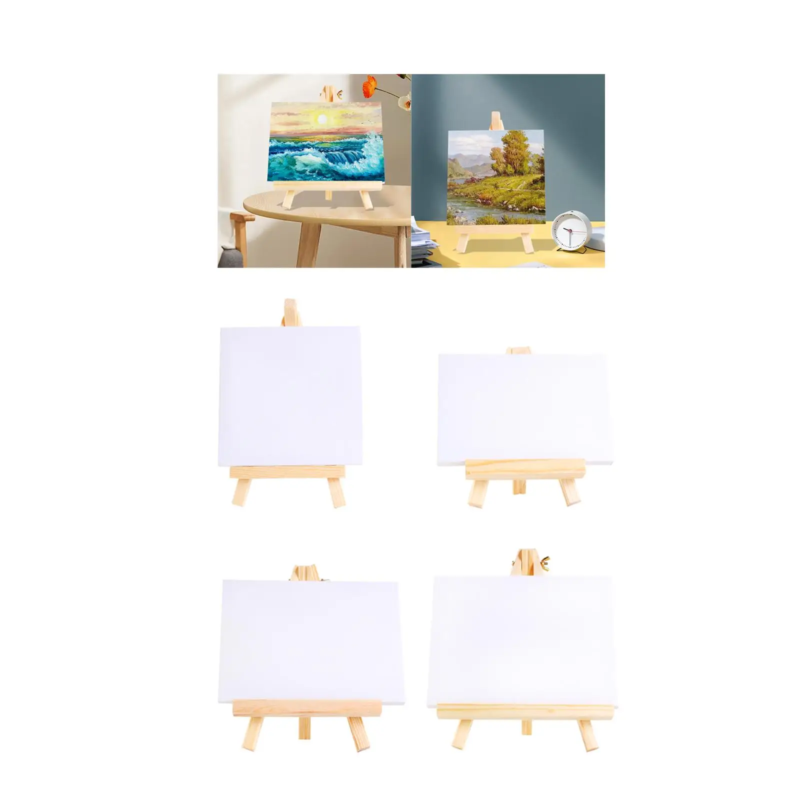 Wooden Mini Easel Frame Tilt Adjustable Display Stand Easel Stand Tripod