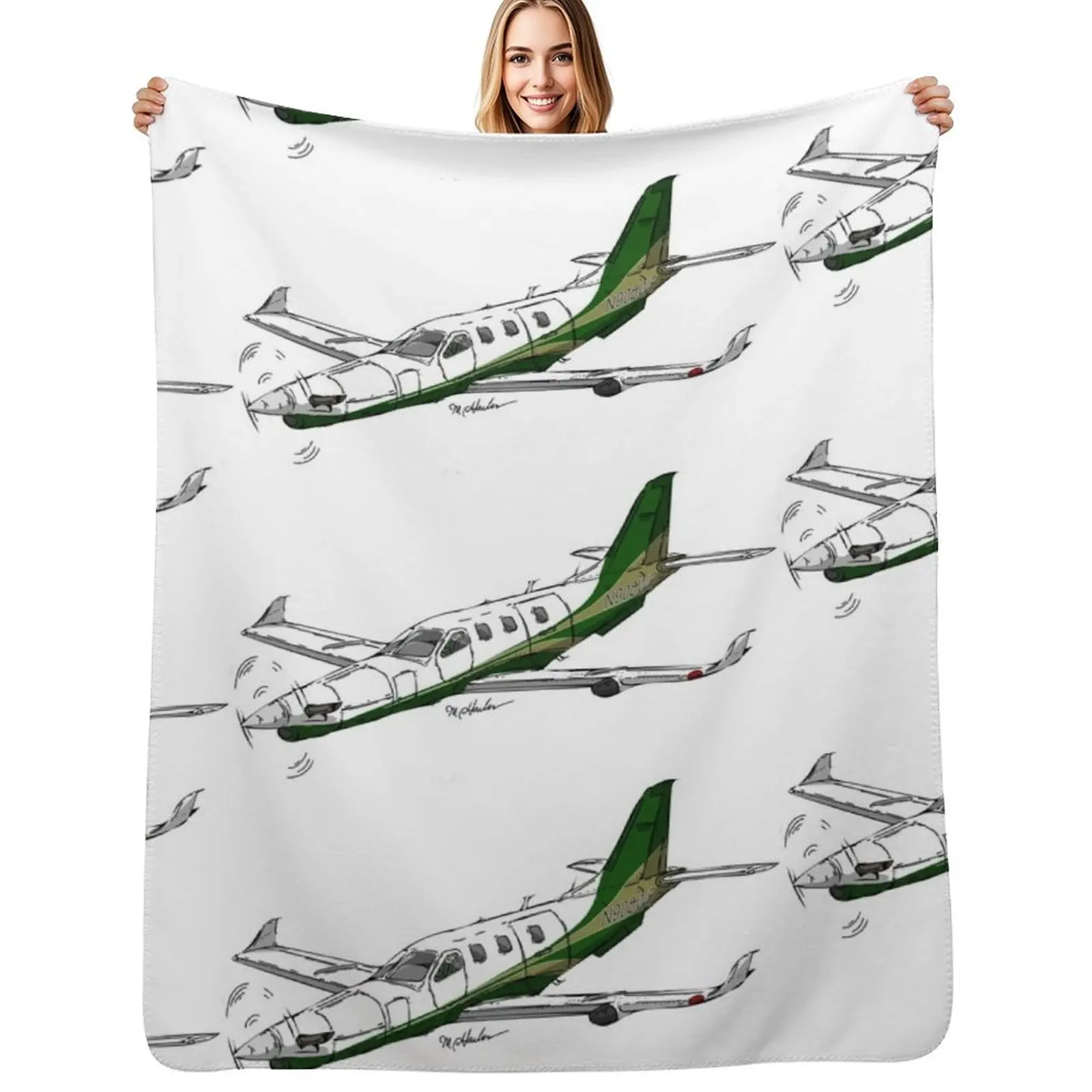 

Socata TBM 700 N900WF Throw Blanket Thins Custom Bed bed plaid Blankets