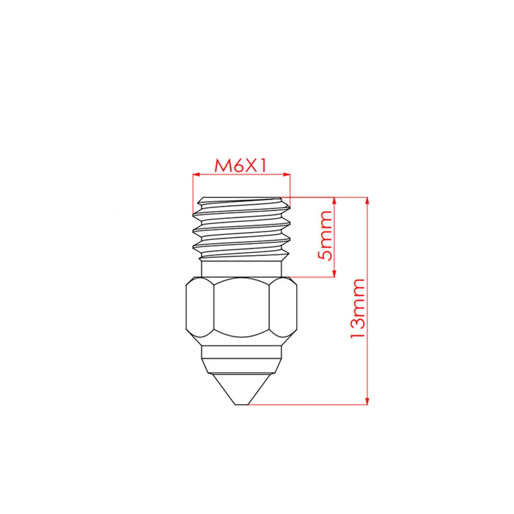 Boquilla de alto flujo para Creality CR6 SE CR5 PRO /Ender 3 S1 pro /CR10 Ender 3 V2, piezas de impresora 3d de acero duro, boquillas Hotend