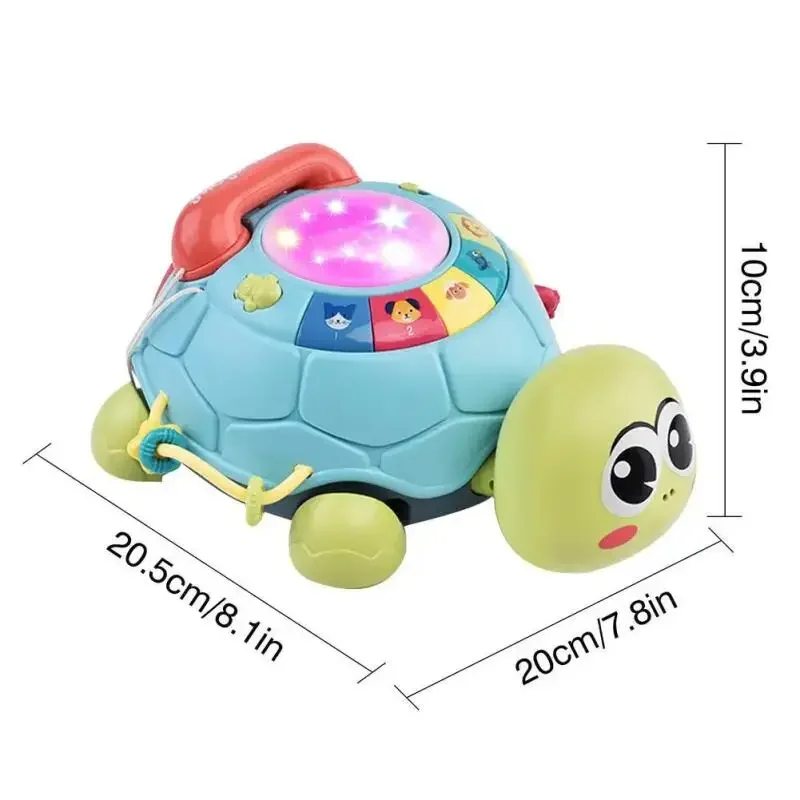 赤ちゃんの這うカメ電話のおもちゃ音楽サウンドライトストーリーマシン多機能パズル教育子供 6-12 ヶ月ギフト