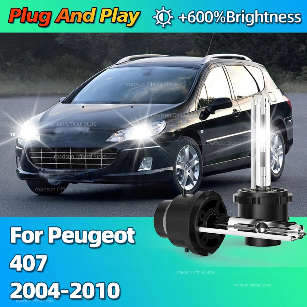 

35W D2S 6000K D3S Xenon HID Headlight Replacement Bulb For Peugeot 407 2004 2005 2006 2007 2008 2009 2010 Longer Life