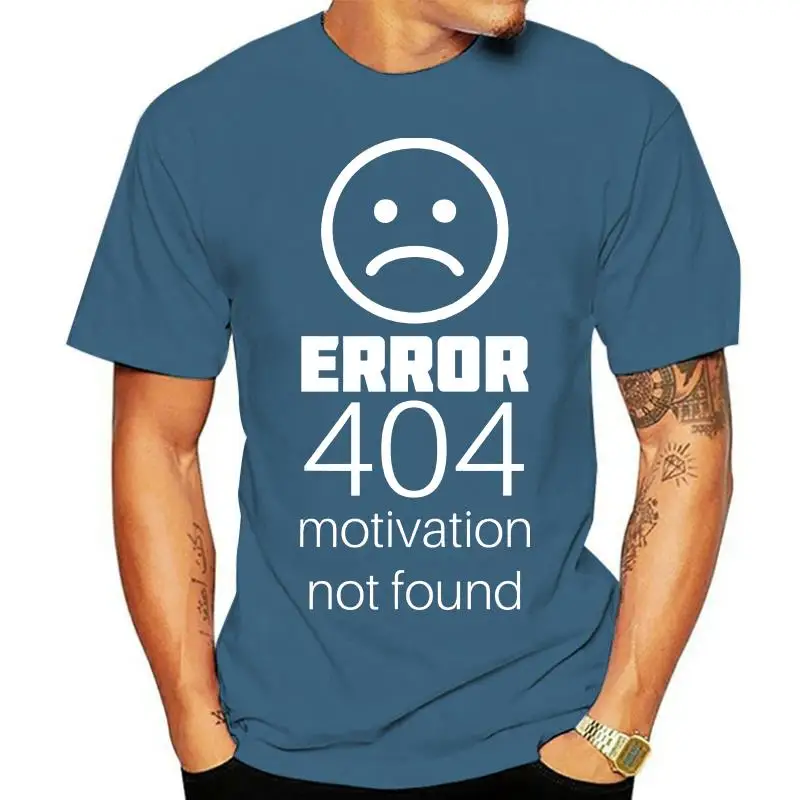 Mens T-Shirt ERROR 404 - shirt 100% Cotton-Black