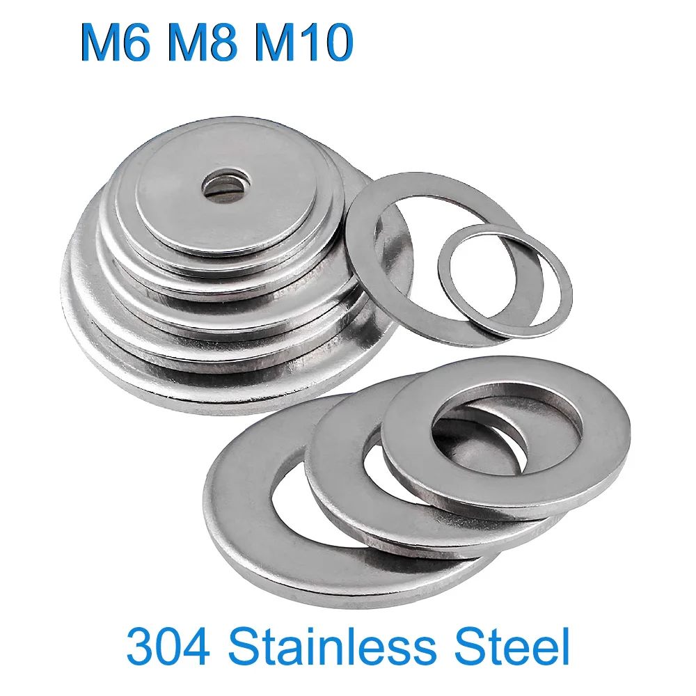 

M6 M8 M10 Large Sealing Flat Washer 304 Stainless Steel Over Wider Flat Washer Gasket OD10//11/12/17/18/20/21/22/24/25/30-50mm