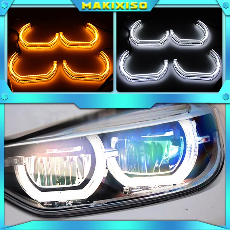 

LED Angel Eyes For BMW 3 Series F30 F31 F34 2012-2016 halogen headlight Car Lights Accessories Halo 3D DTM LCI Style Acrylic