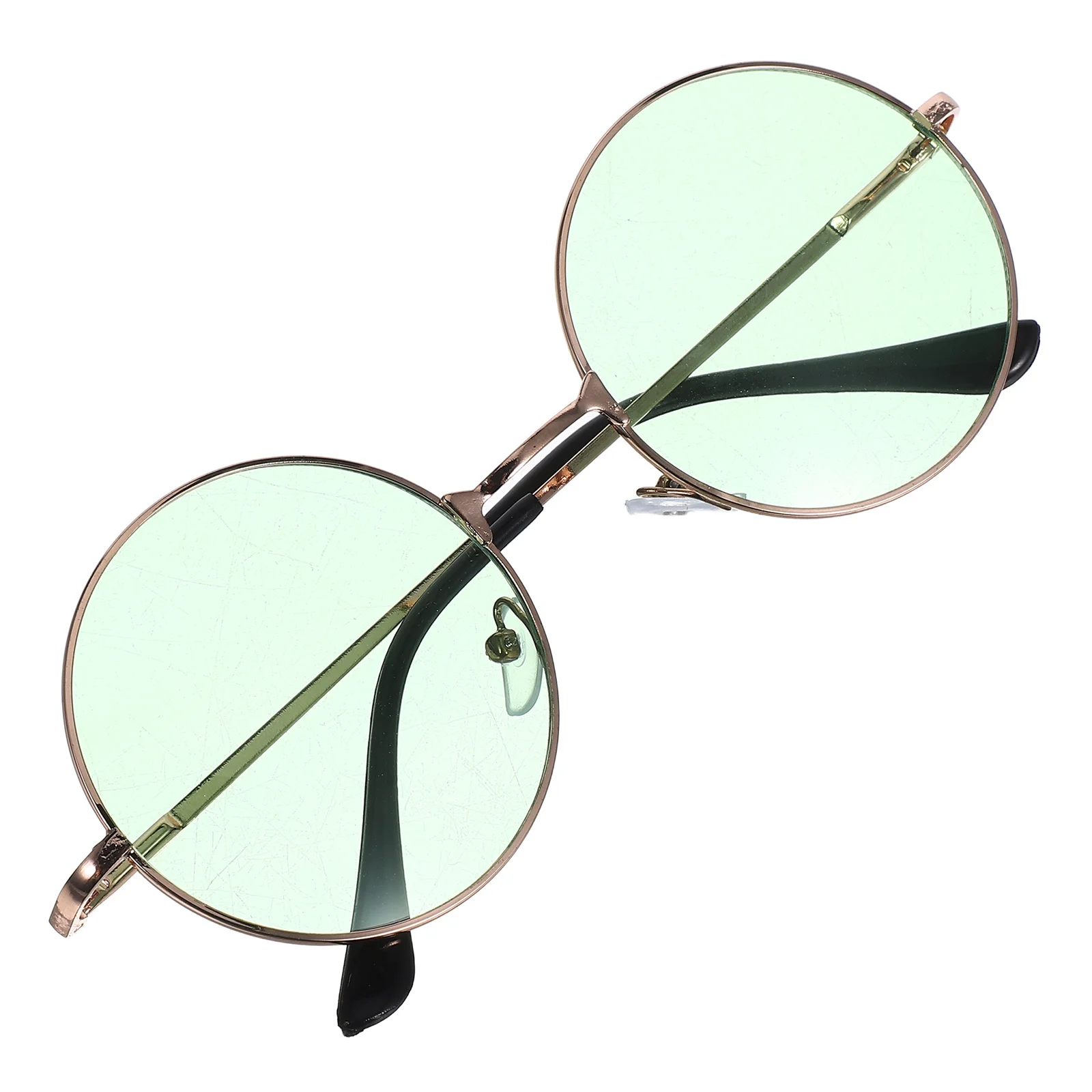 

Round Oversized Sunglasses Uv400 Protection Gold Frame Retro Lightweight Plastic Frame Sun Glasses for Outdoor Use