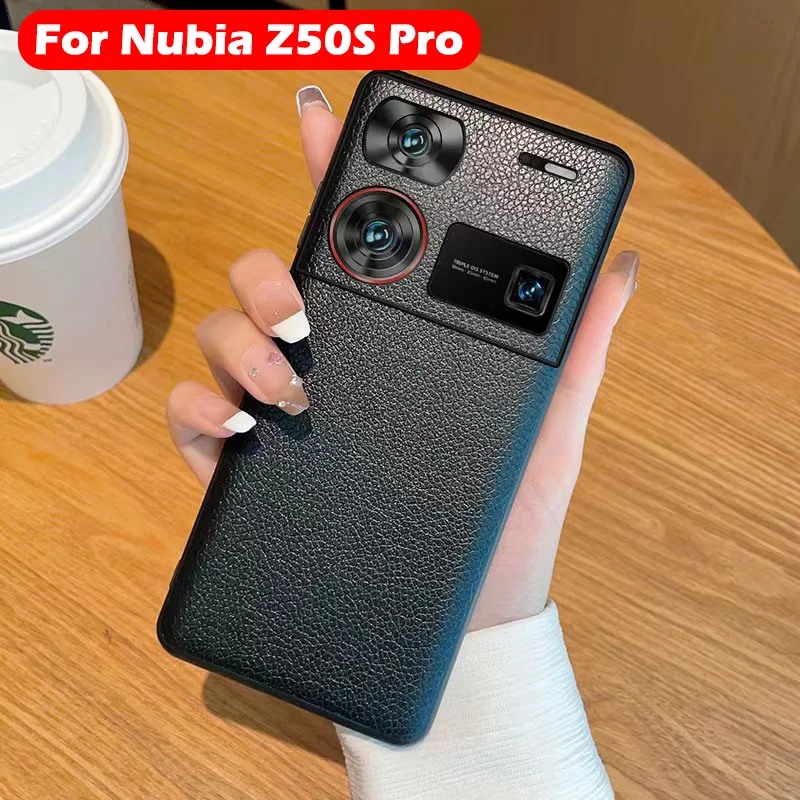 Luxury Case For ZTE Nubia Z50S Pro Comfortable Leather Back Cover Case ZTE Nubia Z50s Pro 5g