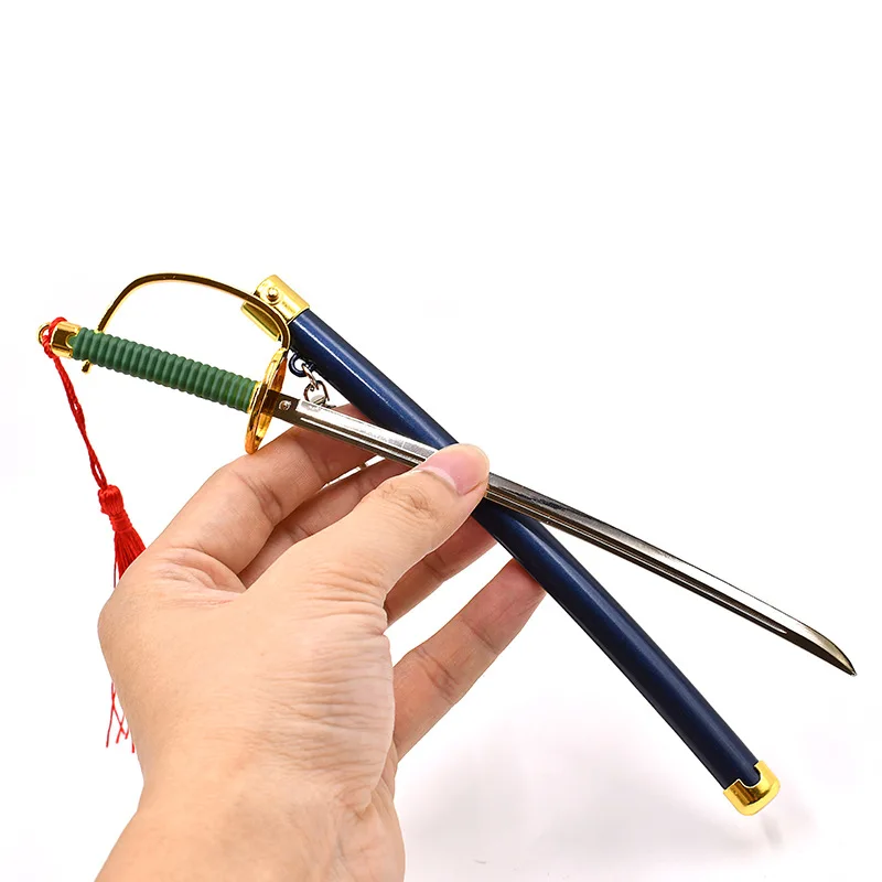 22cm/8.66in anime jogo periférico de cabelo vermelho griffin samurai espada artesanal arma modelo prop chaveiro ornamentos coleção presente