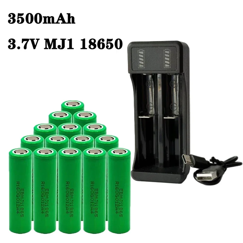 

New Original 18650 Battery MJ1 3.7V 3500mAh Discharge 18650 Li-ion Battery 3.7v Rechargable Battery for Flashlight Free Shipping