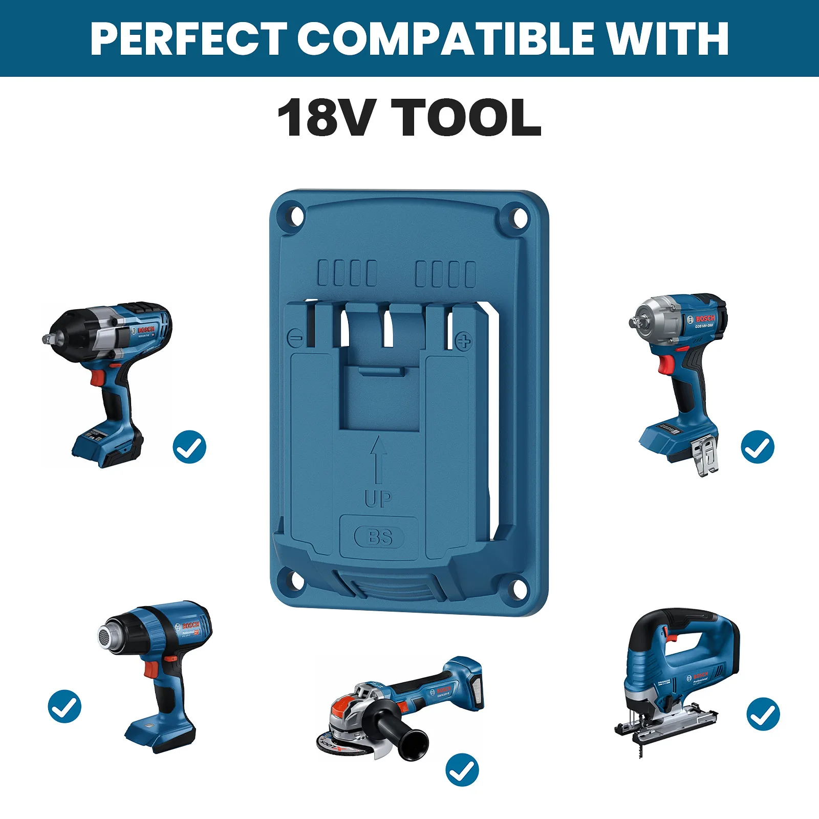 Für Dewalt/Milwaukee/Makita/Bosch/Ridgid/AEG 18V Akku-Werkzeughalter Wandmontage Werkzeughalterung Befestigungsvorrichtung Werkzeughalter – Detail 24