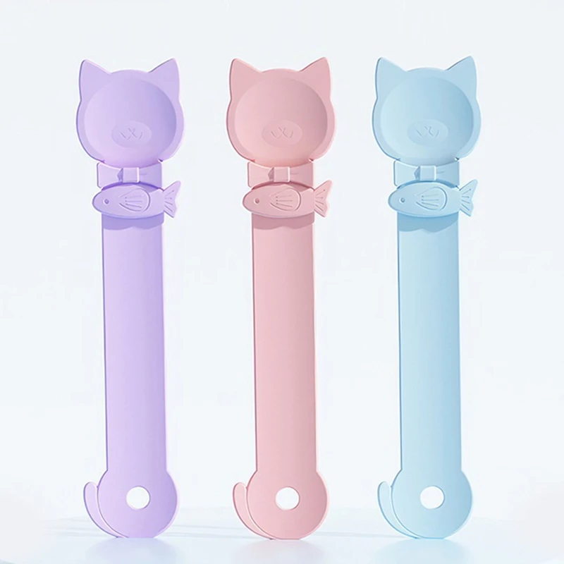 Cat Noodle Feeder Squeeze Spoon Cat Noodle Spoon Meat Squeezer Pet Feeding Spoon