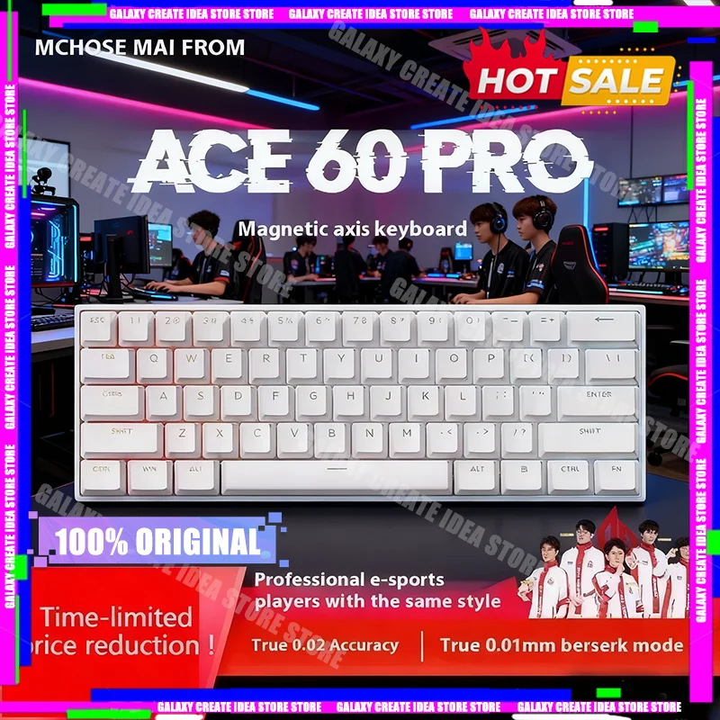 

New MCHOSE ACE60 ProGaming Keyboard E-sports Mechanical Keyboard Magnetic Switch Hot Swap RGB FPS Custom Pc Gamer Accessories