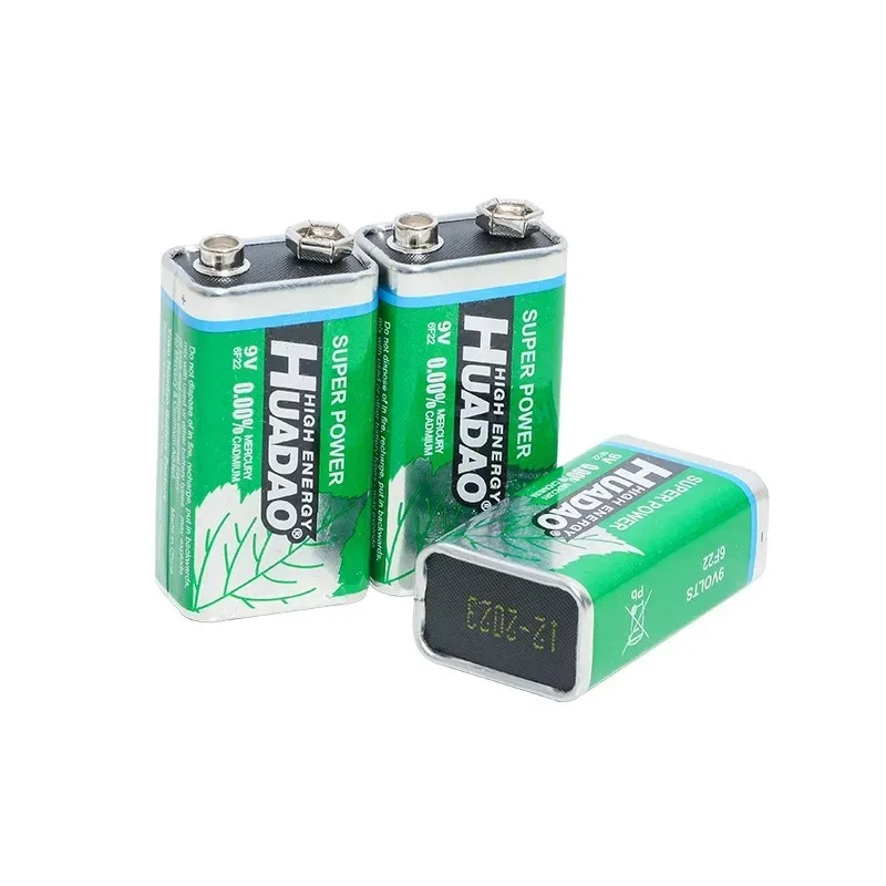 6F22 9V Disposable Alkaline Batteries 1100mAh Dry Cell for Microphone Multimeter Toy Smoke Alarm Walkie Talkie Backup Battery