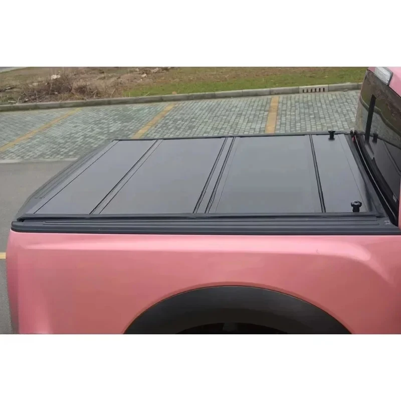 Factory Hot Selling Custom Truck Pickup Parts 6.5 6.75 Inch Hard Type Four-folding Bed Tonneau Cover
