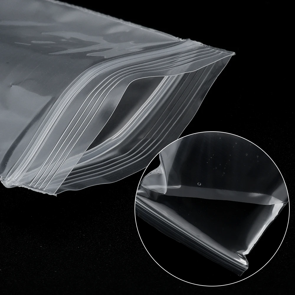 20/50/100Pcs Transparent Ziplock Bag White Self-sealing Plastic Bags Clear Jewelry Nail Stuff Storage Package Pouches Wholesale