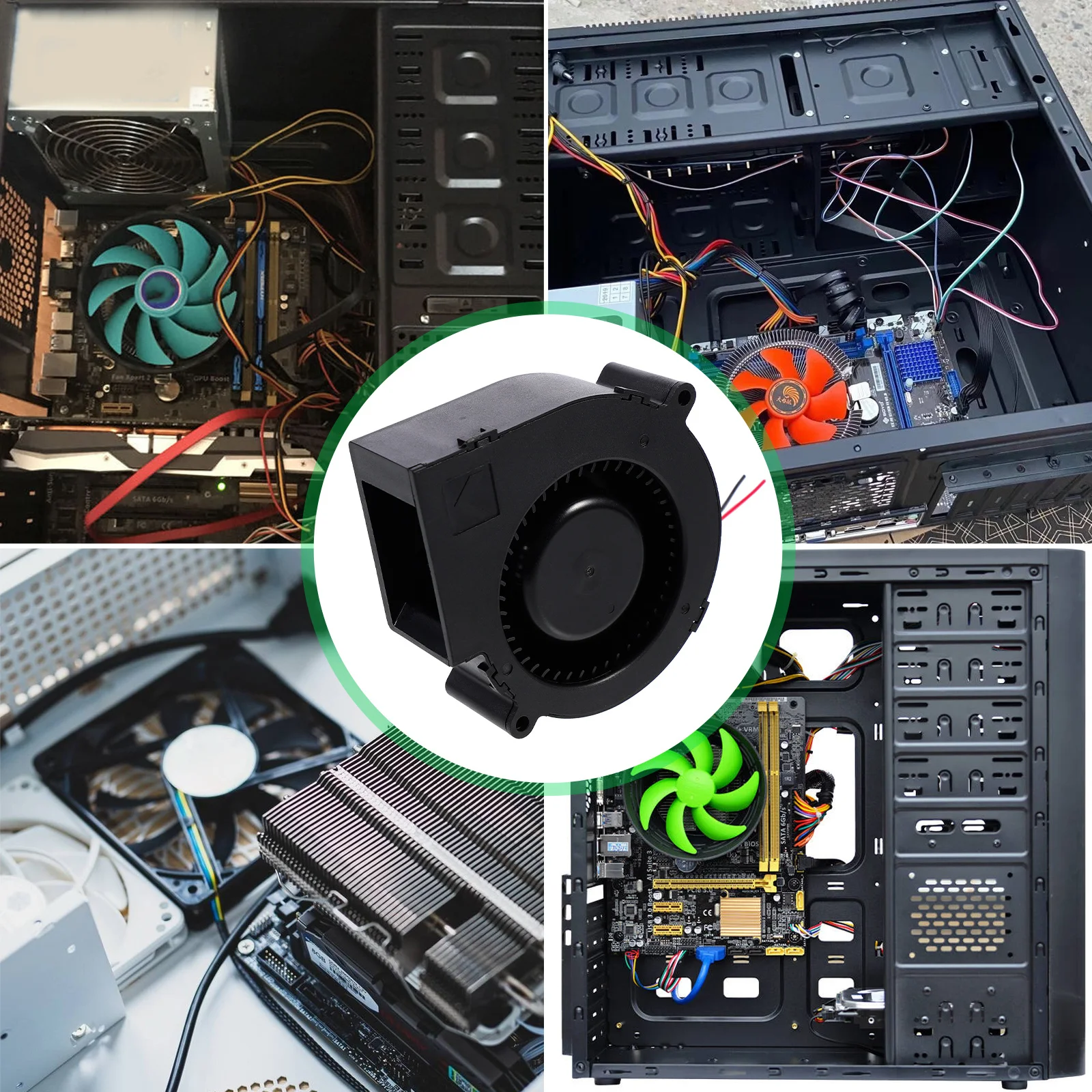 

12V Grill Oven Furnace Dc Cooler Fan High Heat Dissipation Durable Structure Maintenance-Free Double Ball Bearings Long Service