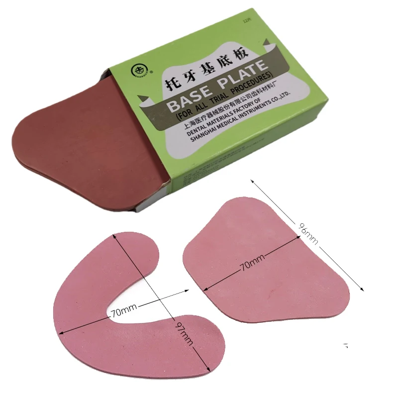 

2 Shapes Dental Base Plate for Dental Specimens Dental Technician Equipment Consumables 12Pcs/box