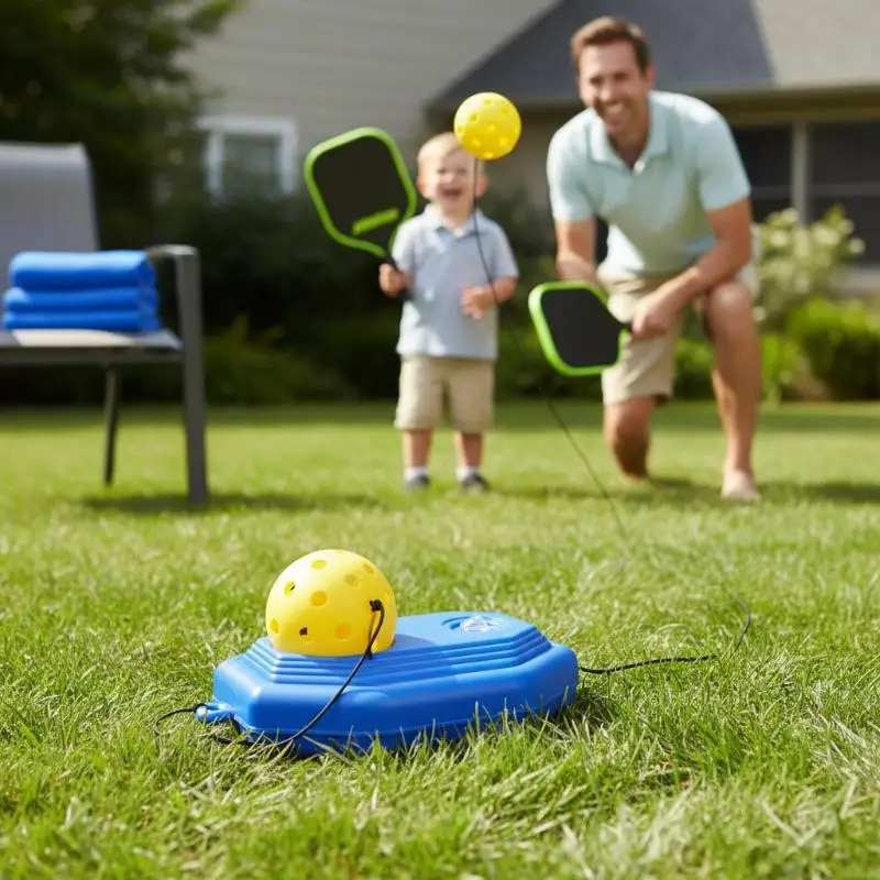 Balle d'entraînement de pickleball avec cordon, optimisée pour la pratique individuelle et l'amélioration des compétences