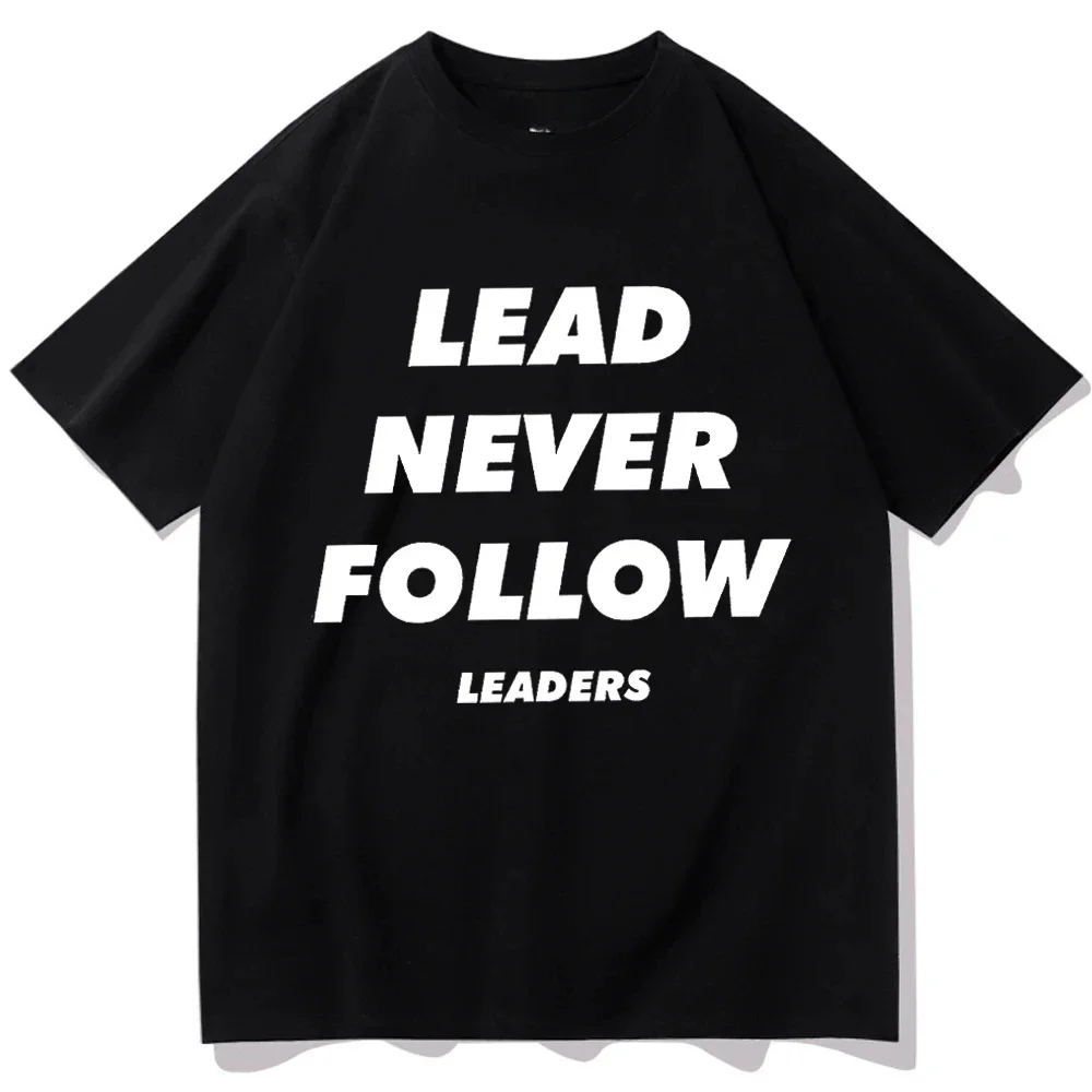 Fan Gift Unisex O-Neck Short Sleeve s  Lead Never Follow Leaders Chief Keef Shirt  men clothing  harajuku oversized t shirt new