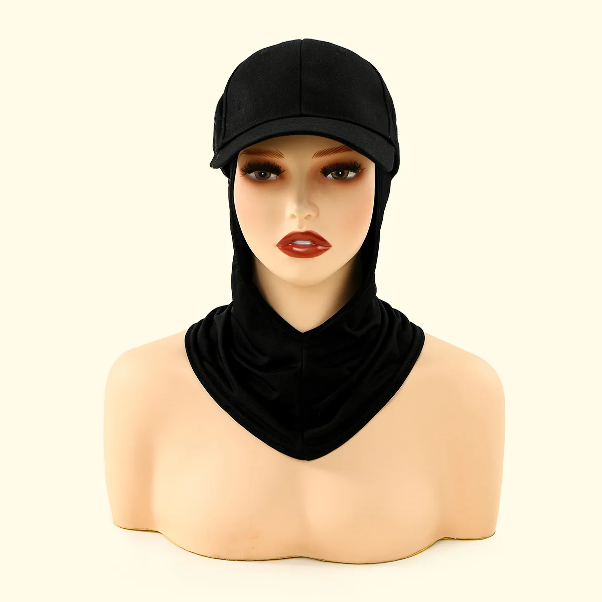 2PCS Muslim Hijab Instant Scarf Baseball Cap Women Brim Visor Hat Turban Pull On Scarf Jersey Headscarf Bonnet Turban Head Wraps