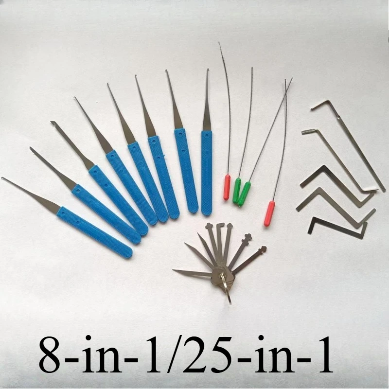

Hot Locksmith Hand Tools Strong Lock Pick Padlock Repair Tools Kit Door Opener Unlocking Tool Handle Combination Lock Hardware