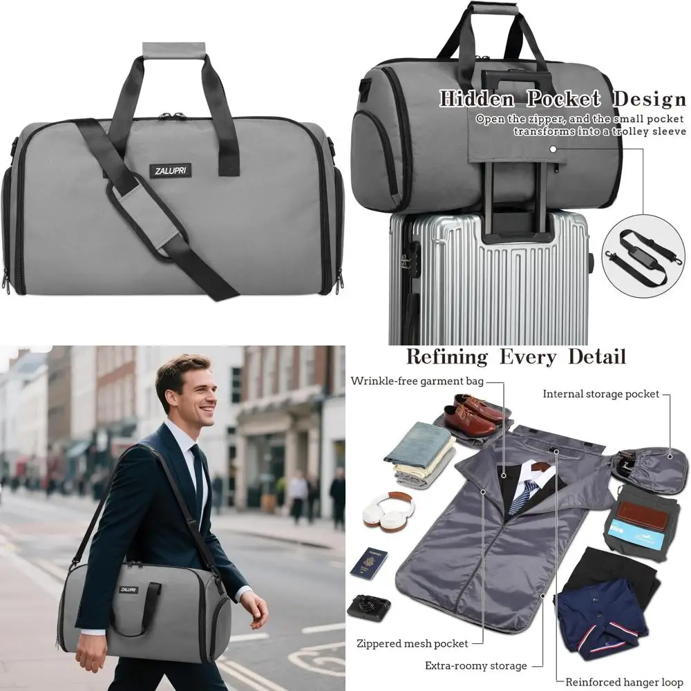 

Дорожные вещевые сумки для поездок на выходные — сумка для одежды объемом 45 л, без морщин, отделение для обуви, идеально подходит для течение двух дней