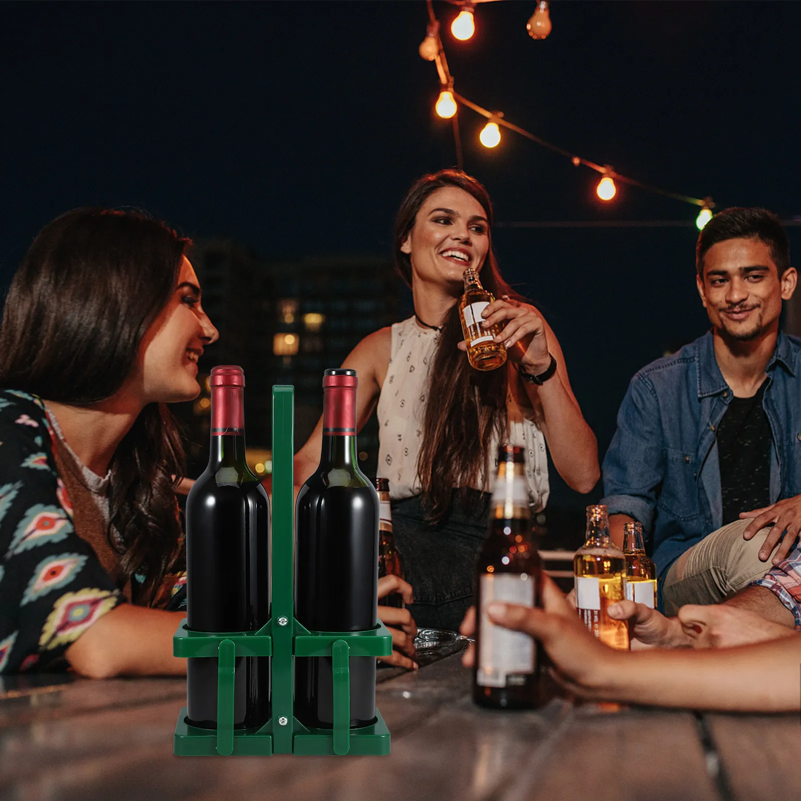 Reusable Folding Beer Basket Carrier with Reinforced Handle – Portable Bottle Organizer for Bar, Home & Transport