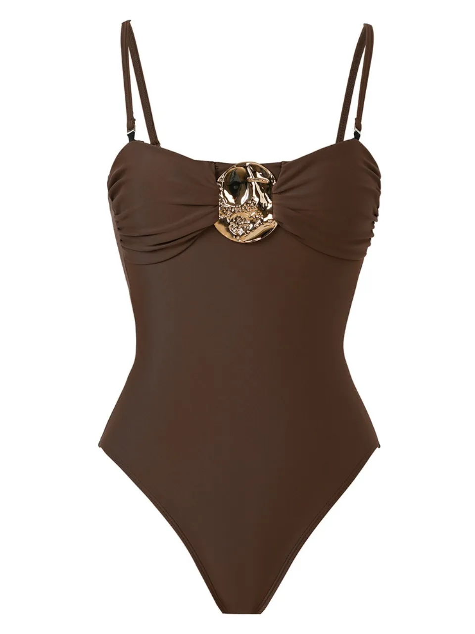 2026 Strappy قطعة واحدة ملابس السباحة النساء مثير ارتداءها الصلبة الاستحمام السباحة لباس سباحة الإناث الصيف بحر #2