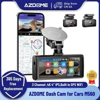 AZDOME Dash Cam for Cars M560 3 Channel Car DVR 4K 4” IPS Touch Screen Built in 128GB eMMC Storage With WiFi Dashcam GPS 블랙박스