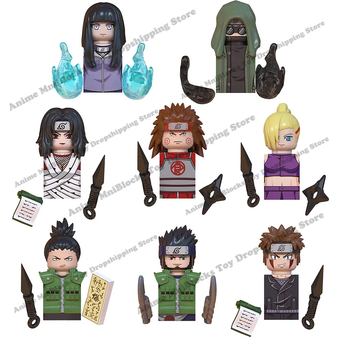 WM blocks Naruto WM6110 anime bricks Asuma Shikamaru Choji Yamanaka Ino cartoon mini action toy figures building blocks Gifts