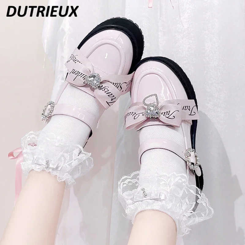 Japanese Style Mine Series Women's Platform Shoes Mass-Produced Shallow Fashion Sweet Cute Pumps for Lady Spring Autumn