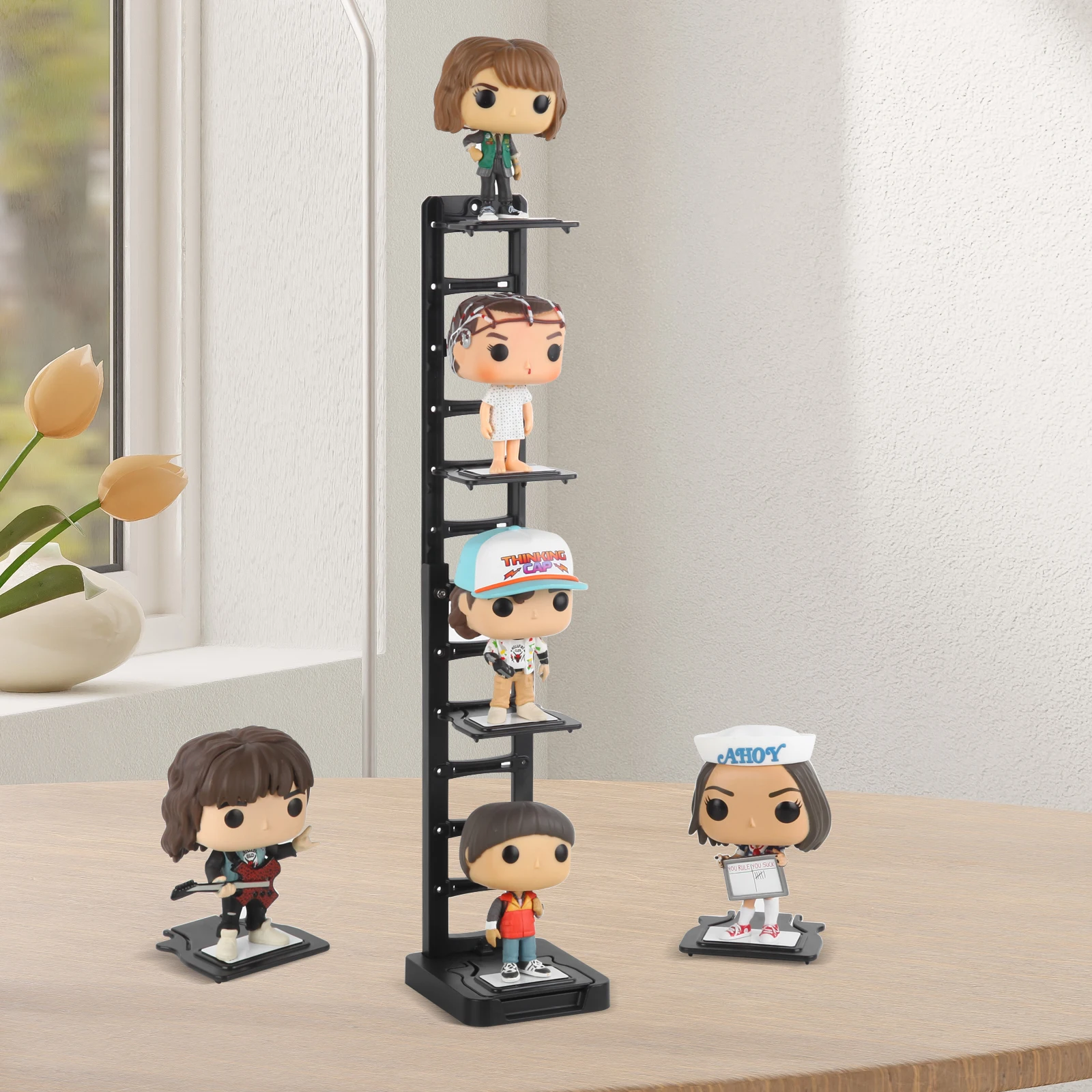 

Display Shelf Organizer, 3 Tier Risers Display Stand for Funko Pop Figures,4 -Tiered Tray Stand Funko Pop Shelves for Decor