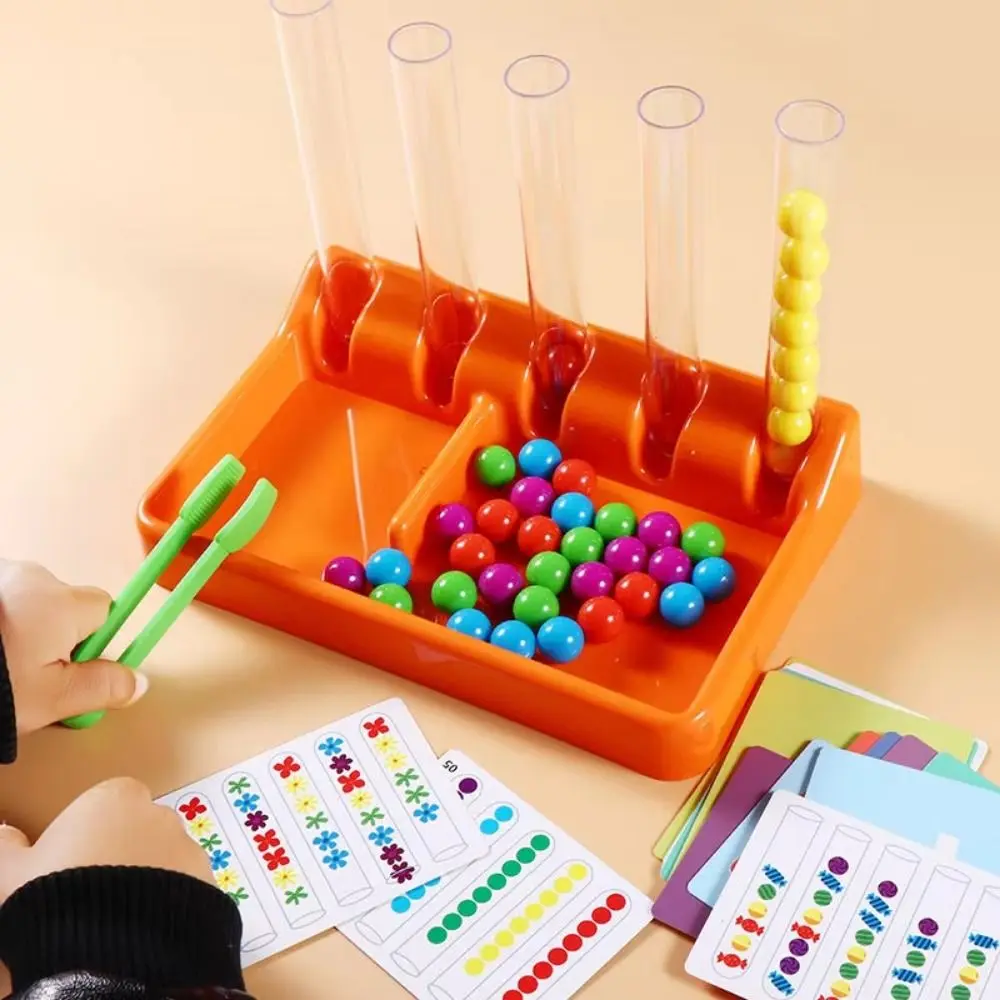 

Color Classification Rainbow Beads Clip Toy Educational Game Learning Puzzle Board Game Sensory Hand Eye Coordination