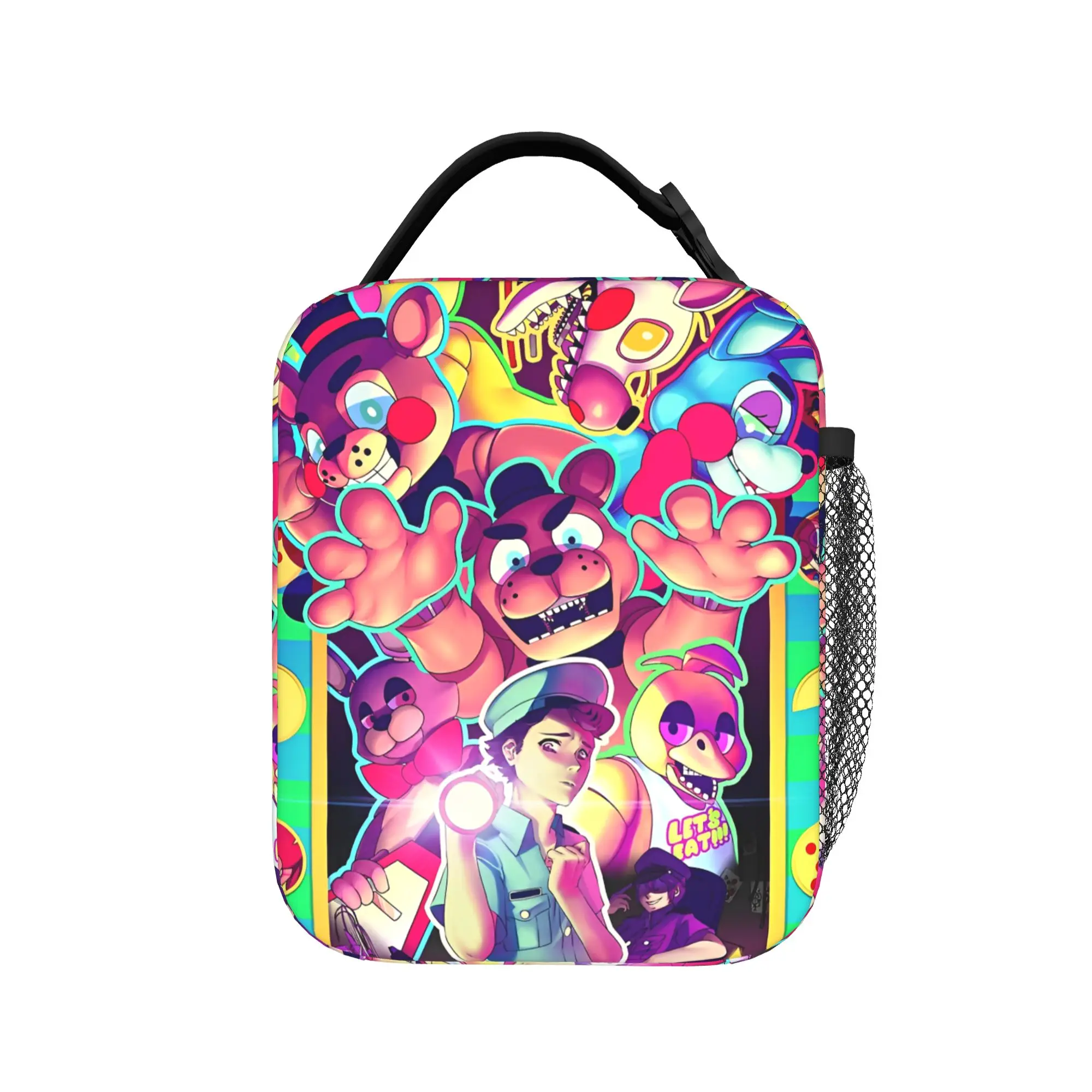 FNAF At Freddys Thermal Insulated Lunch Bags for School Cartoon Reusable Food Bag Cooler Thermal Lunch Boxes