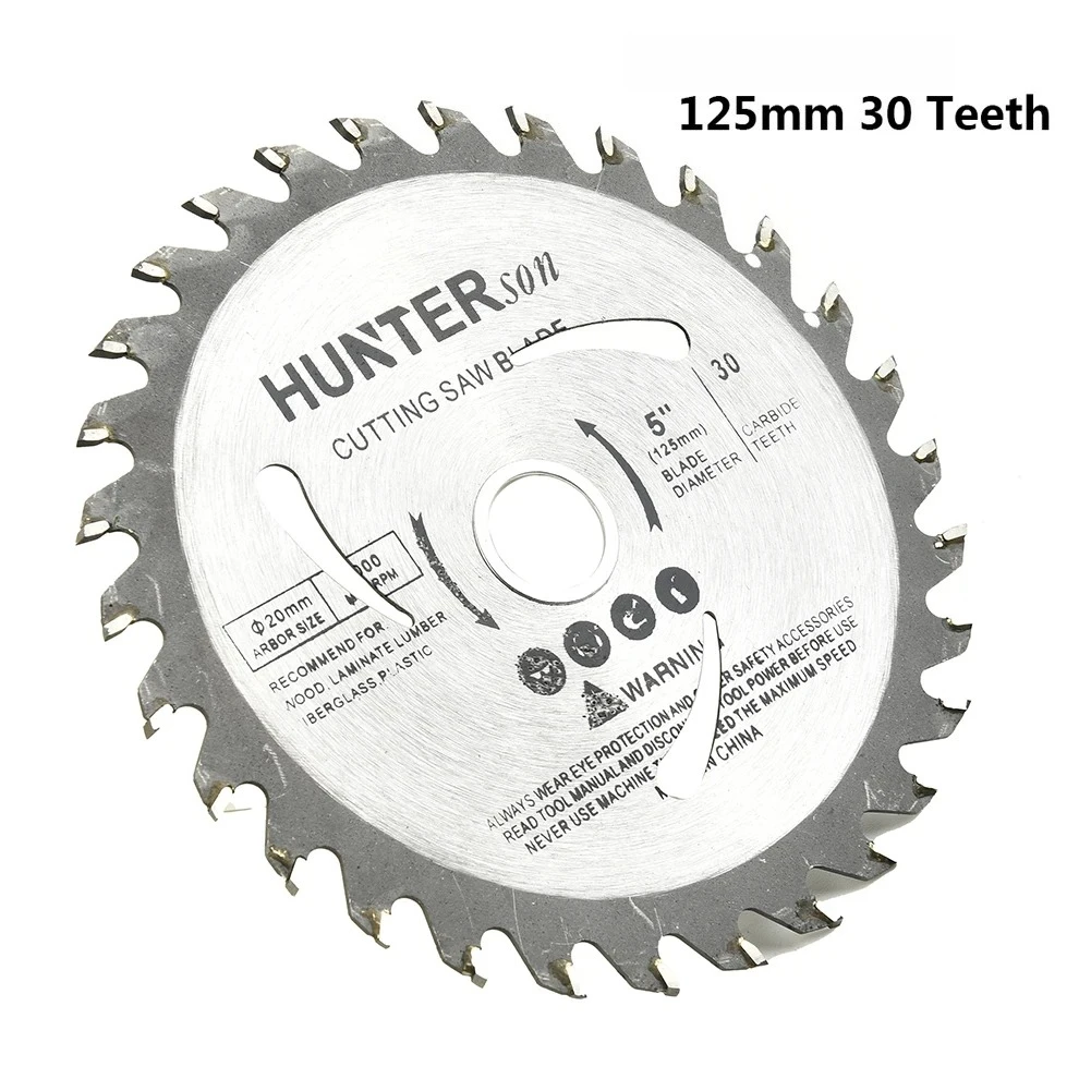 5 بوصة 125 مللي متر شفرة منشار دائري 30 الأسنان 20 مللي متر تتحمل أسطوانة تقطيع الخشب كربيد الدورية أدوات القطع للخشب البلاستيك المعادن