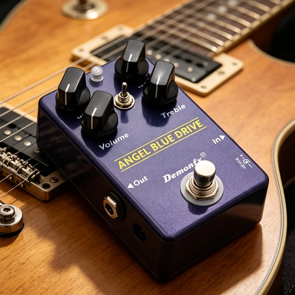 NEW Demonfx ANGEL BLUE DRIVE Guitar Effect Pedal Overdrive With Two Mode Toggle Switch Clone TIMMY Overdrive V2.0