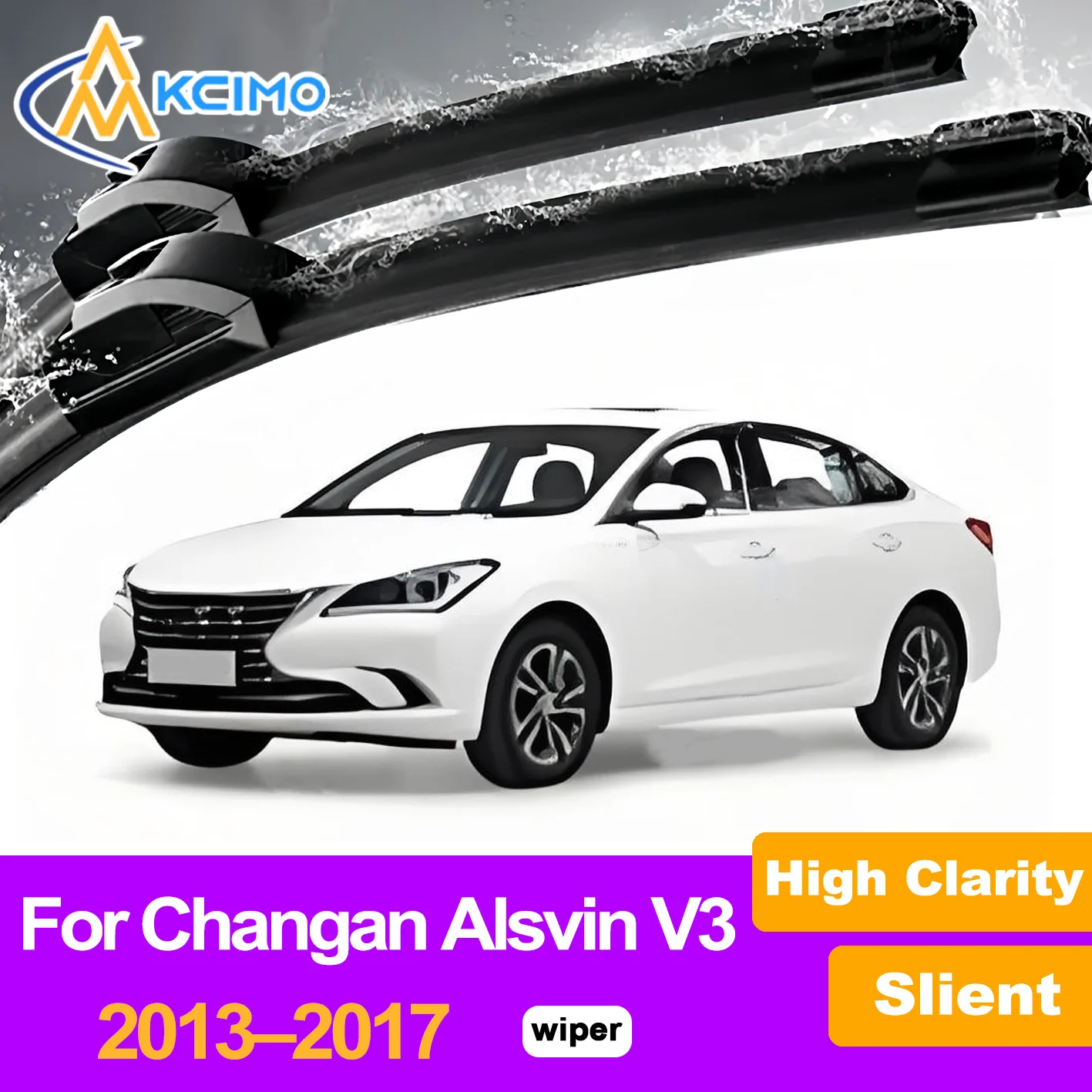 

2Pcs Front Windshield Wiper Blades For Changan Alsvin V3 2013–2017 Windscreen Window Car Accessories