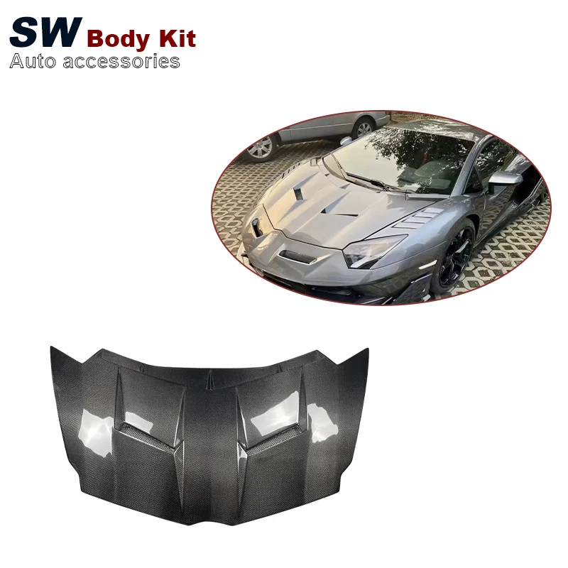 

Carbon Fiber MSY Style Hood For Lamborghini Aventador LP700 LP720 LP750 SVJ 63 Upgrade Front Valve Cover Auto Parts Body Kit