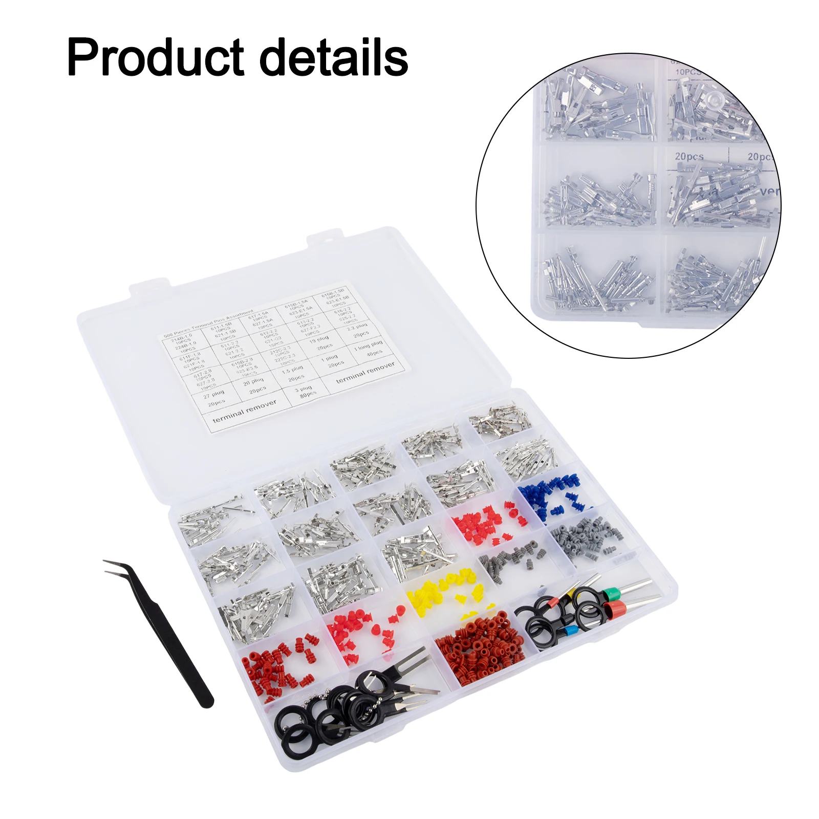 1mm 2.2mm Connector Pins Kit Versatile Applications Comprehensive 500 Pieces Easy Crimping Or Soldering Maintenance Tasks